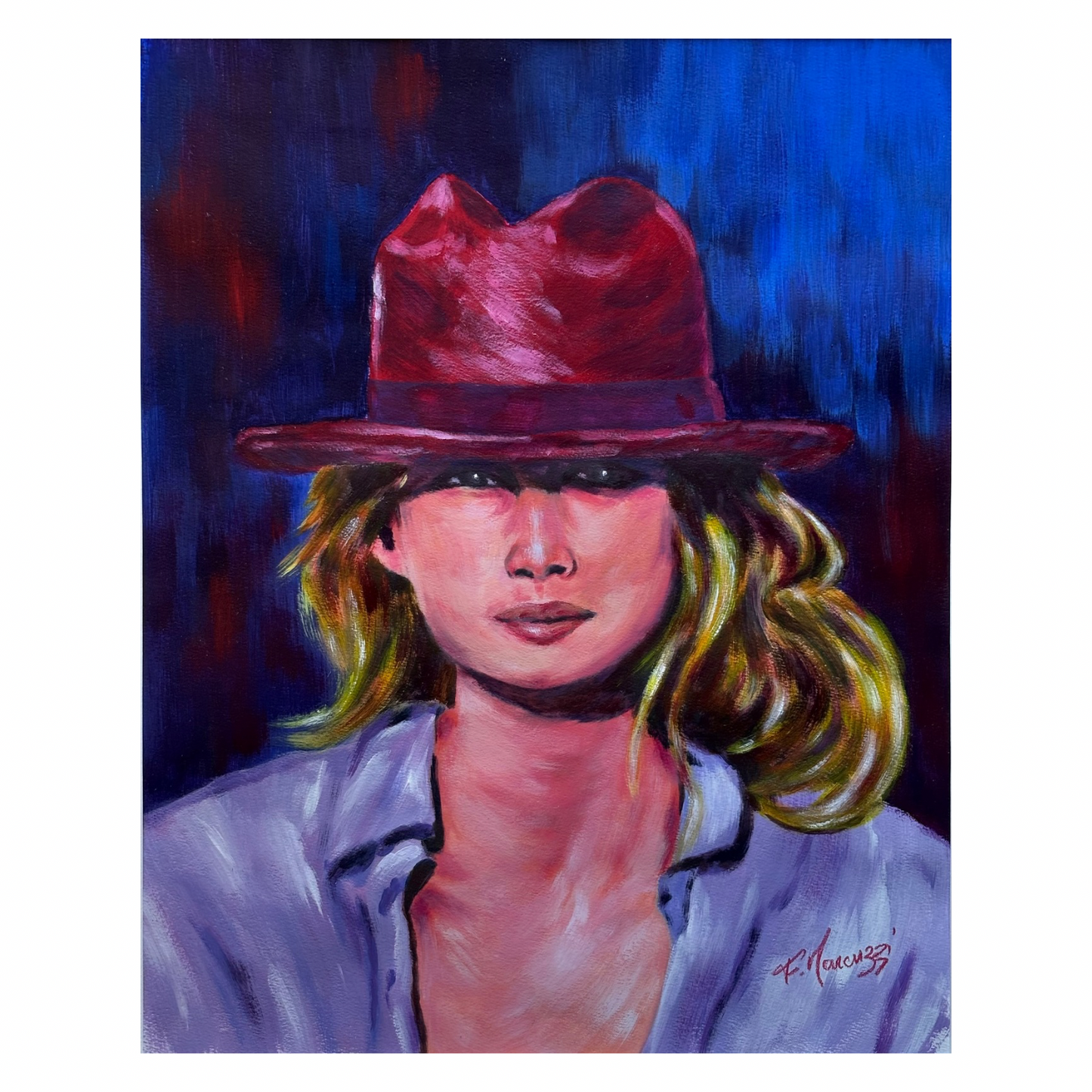 Jeune femme au chapeau